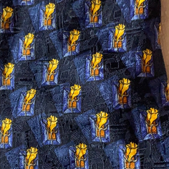 Ermenegildo Zegna Blue & Yellow Tie - Picture 2 of 7